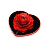 3d Love Box Heart-shaped Rose Flower Rotating Ring Box Valentines Day Gift - St Vesti