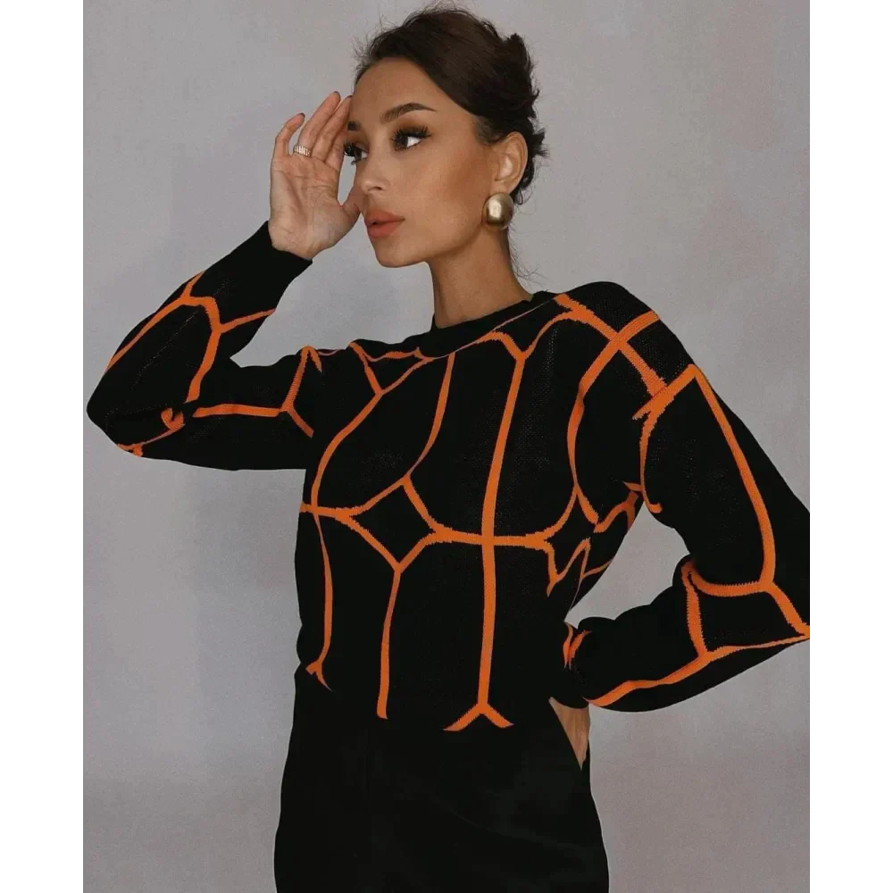 Alice Knit Crew Neck Sweater In Black - St Vesti | Shop Women’s Knitwear & Jumpers Online