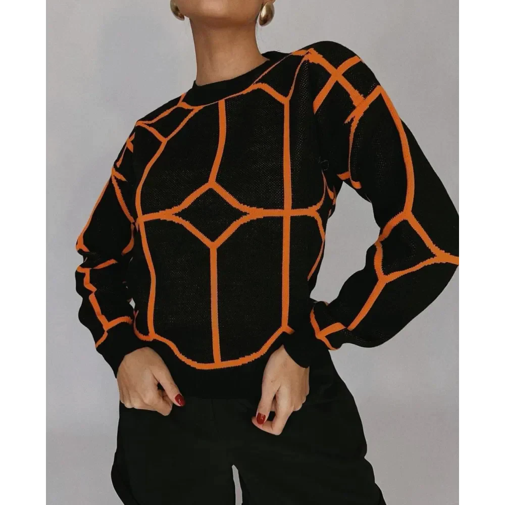 Alice Knit Crew Neck Sweater In Black - St Vesti | Shop Women’s Knitwear & Jumpers Online