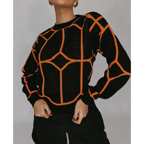 Alice Knit Crew Neck Sweater In Black - St Vesti | Shop Women’s Knitwear & Jumpers Online