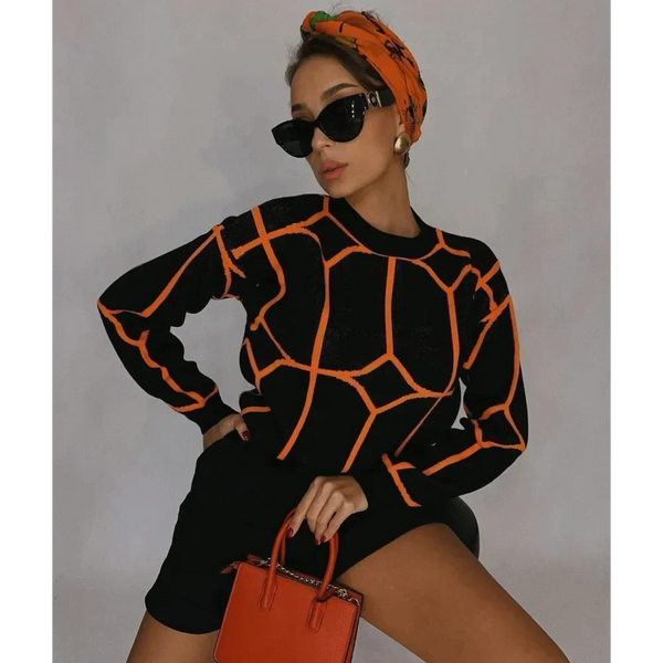 Alice Knit Crew Neck Sweater In Black - St Vesti | Shop Women’s Knitwear & Jumpers Online