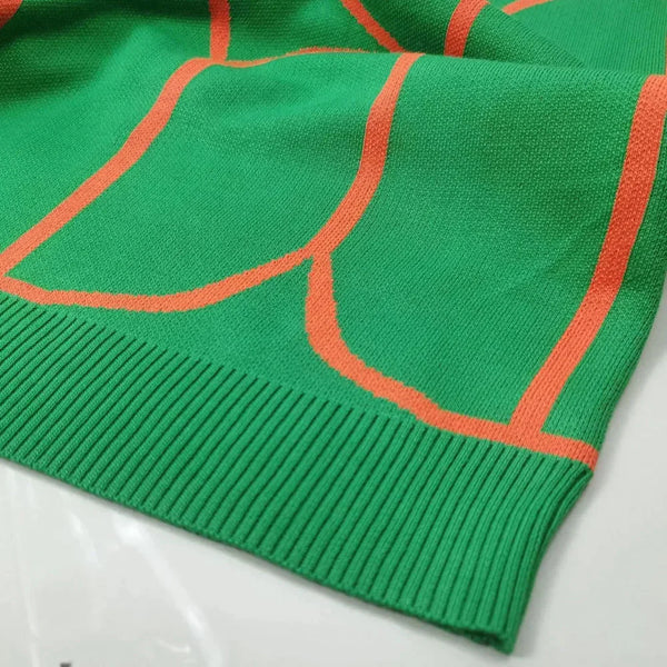 Alice Knit Crew Neck Sweater In Green - St Vesti | Shop Women’s Knitwear & Jumpers Online