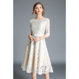 Allegra lace cocktail midi dress - st vesti | all dresses - cocktail dresses formal dresses + more.