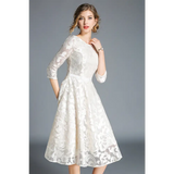 Allegra lace cocktail midi dress - st vesti | all dresses - cocktail dresses formal dresses + more.