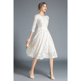 Allegra lace cocktail midi dress - st vesti | all dresses - cocktail dresses formal dresses + more.