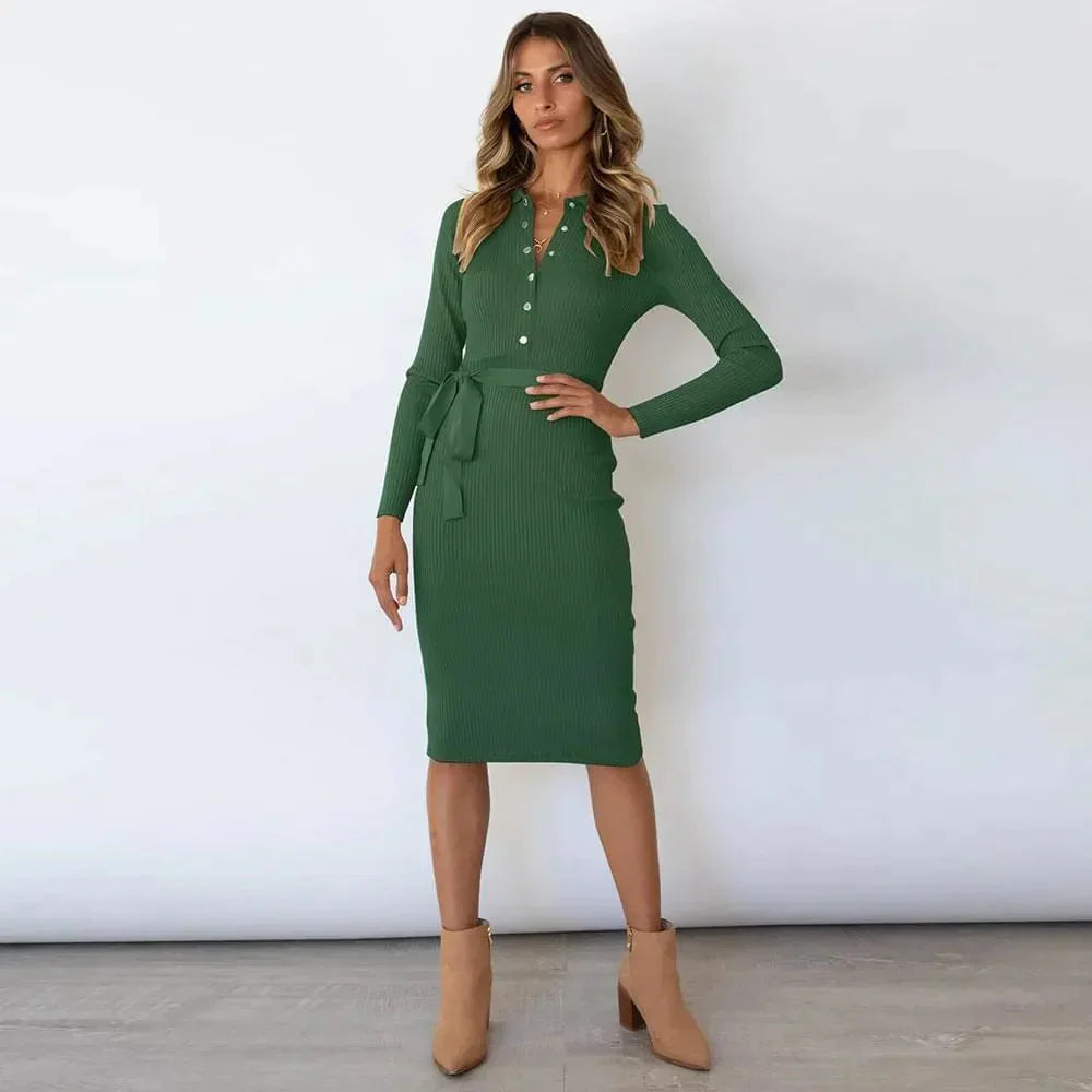 Amy Mid-length Knitted Dress - St Vesti | All Dresses - Cocktail Dresses Formal Dresses + More.