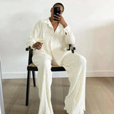 Anna Pleated Two Piece Set In White - St Vesti | Maternity Clothes