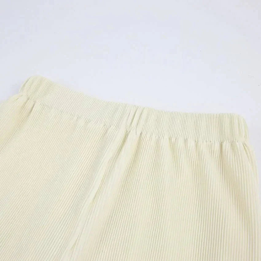 Anna Pleated Two Piece Set In White - St Vesti | Maternity Clothes