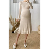 Annabella Maternity Knit Dress - Apricot / One Size - St Vesti | Maternity Clothes