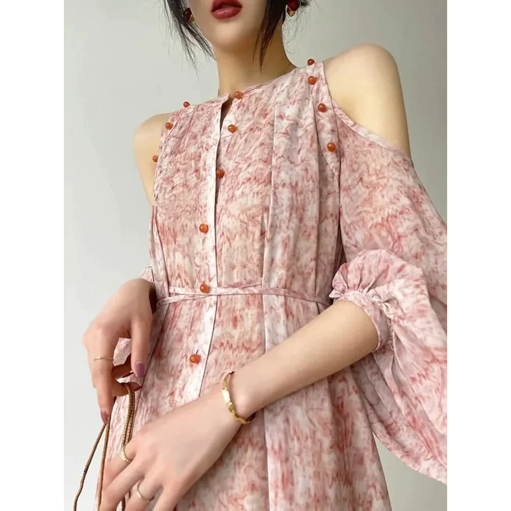 Anne Off Shoulder Maxi Dress In Pink - St Vesti | All Dresses - Cocktail Dresses Formal Dresses + More.
