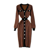 Bebo Checked Knit Dress - St Vesti | Day Dresses