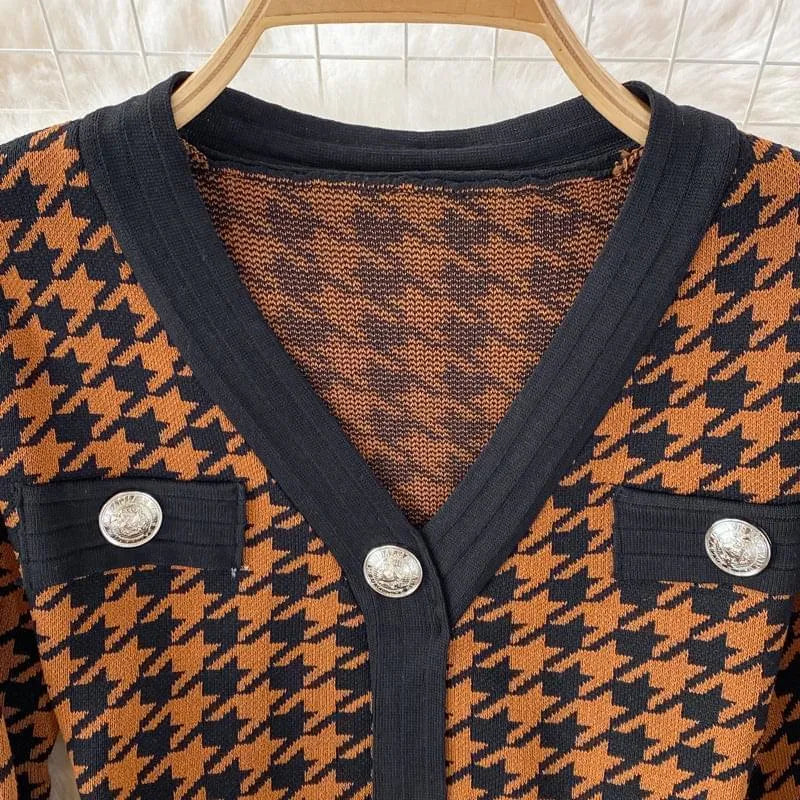 Bebo Checked Knit Dress - St Vesti | Day Dresses