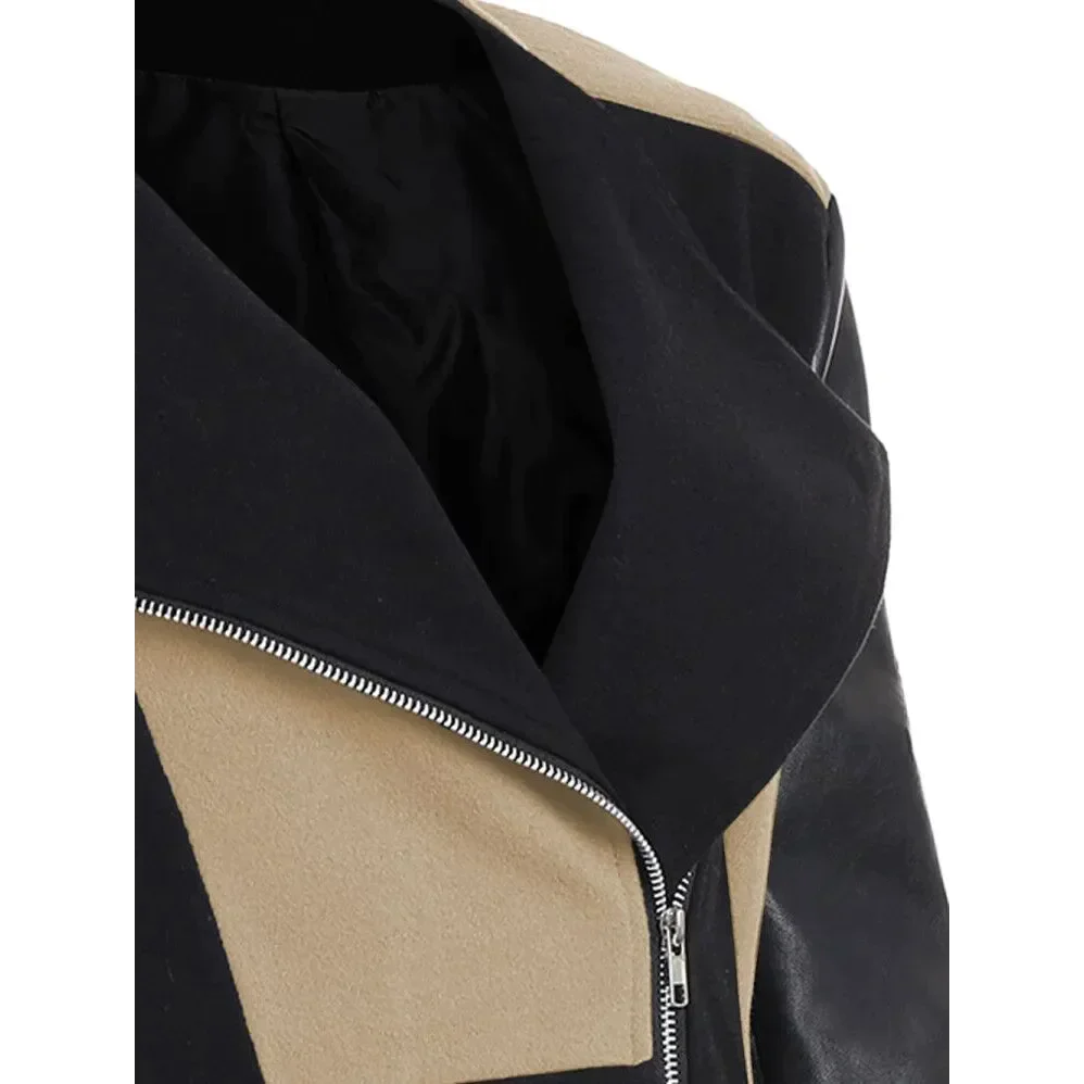Bella Khaki Leather Jacket - St Vesti | Coats & Jackets
