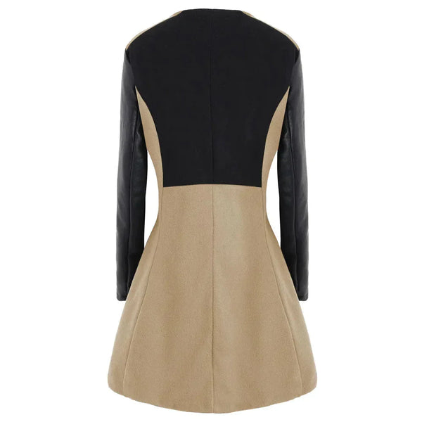 Bella Khaki Leather Jacket - St Vesti | Coats & Jackets