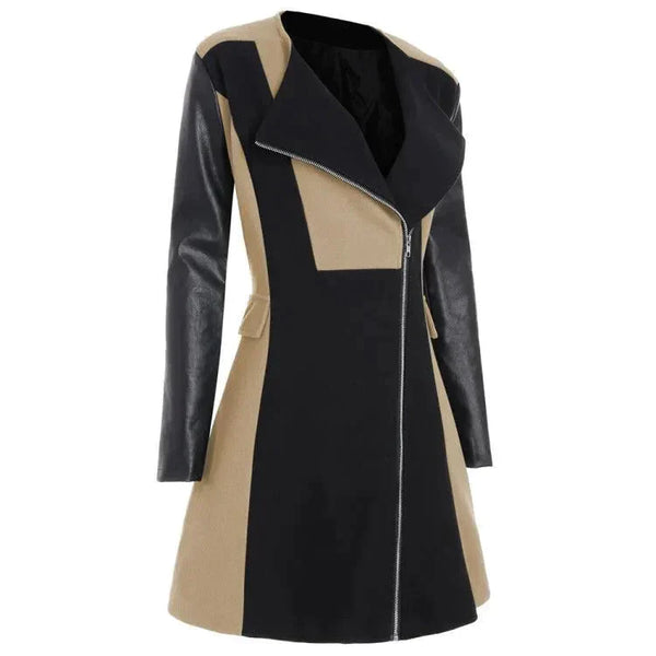 Bella Khaki Leather Jacket - St Vesti | Coats & Jackets