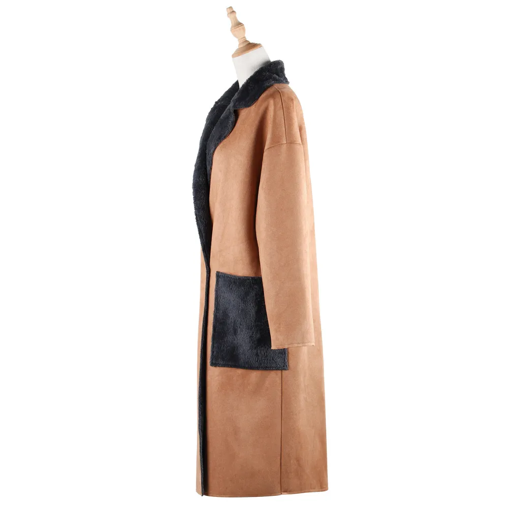 Betty Lapel Suede Coat - St Vesti | Coats & Jackets