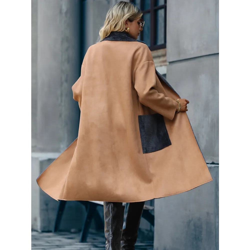 Betty Lapel Suede Coat - St Vesti | Coats & Jackets