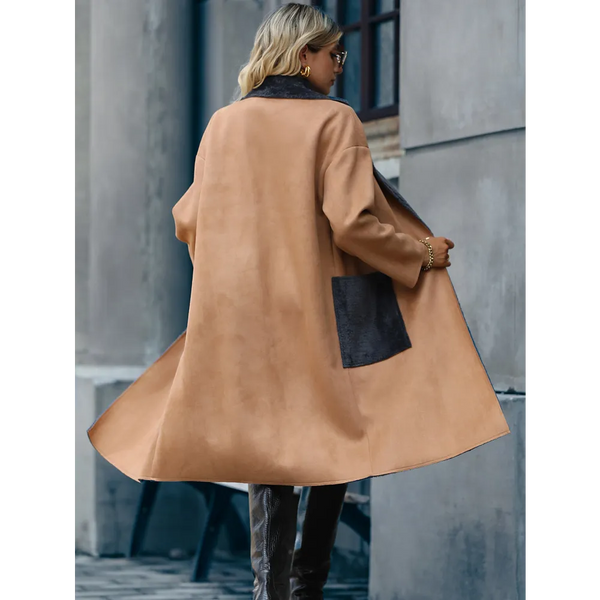 Betty Lapel Suede Coat - St Vesti | Coats & Jackets