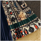 Beverly Pleated Print Knit Midi Dress - St Vesti | All Dresses - Cocktail Dresses Formal Dresses + More.