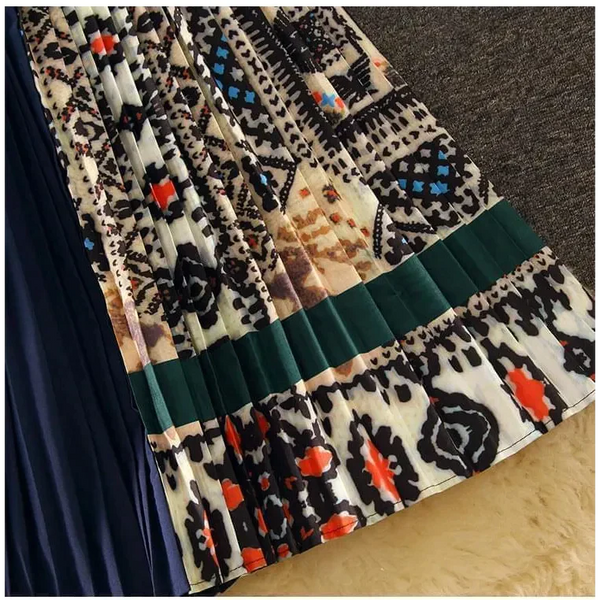 Beverly Pleated Print Knit Midi Dress - St Vesti | All Dresses - Cocktail Dresses Formal Dresses + More.