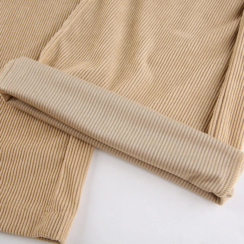 Bondi Denim Straight Wide Pants In Khaki - St Vesti | Women’s Pants | Jeans Trousers Pants Joggers & Culottes