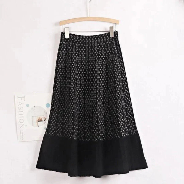 Brett High Waist Knitted Skirt - Black / One Size - St Vesti | All Womens Skirts Leather Skirts And Maxi Skirts