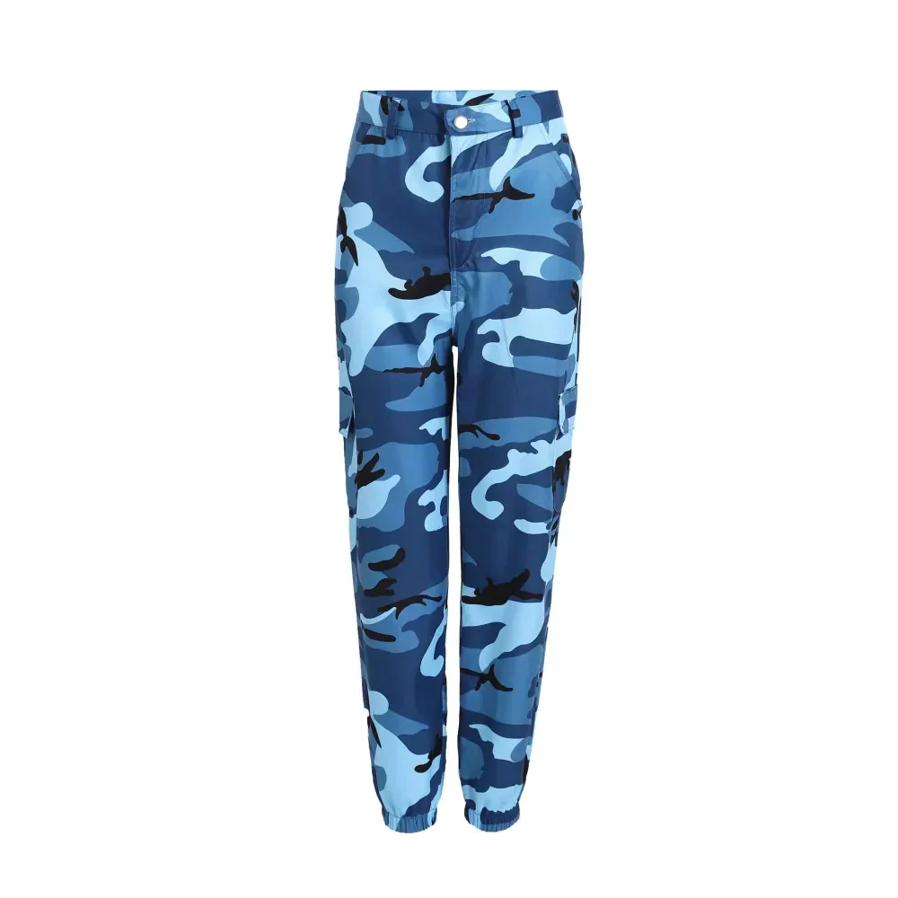 Camouflage Harem Pants - Blue / Xl - St Vesti | Women’s Pants | Jeans Trousers Pants Joggers & Culottes