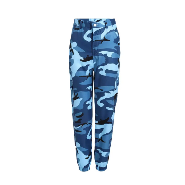 Camouflage Harem Pants - Blue / Xl - St Vesti | Women’s Pants | Jeans Trousers Pants Joggers & Culottes