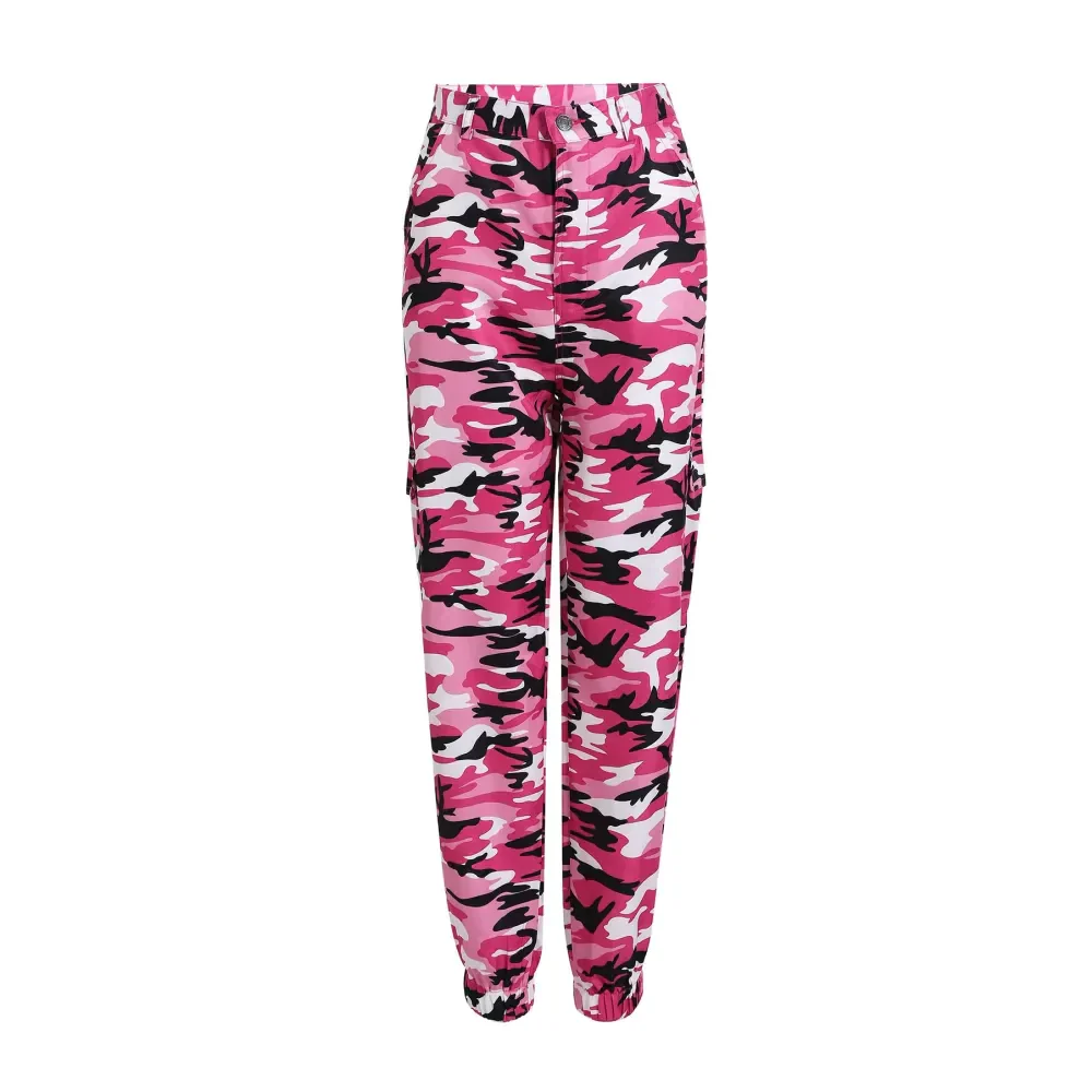 Camouflage Harem Pants - Rose / s - St Vesti | Women’s Pants | Jeans Trousers Pants Joggers & Culottes