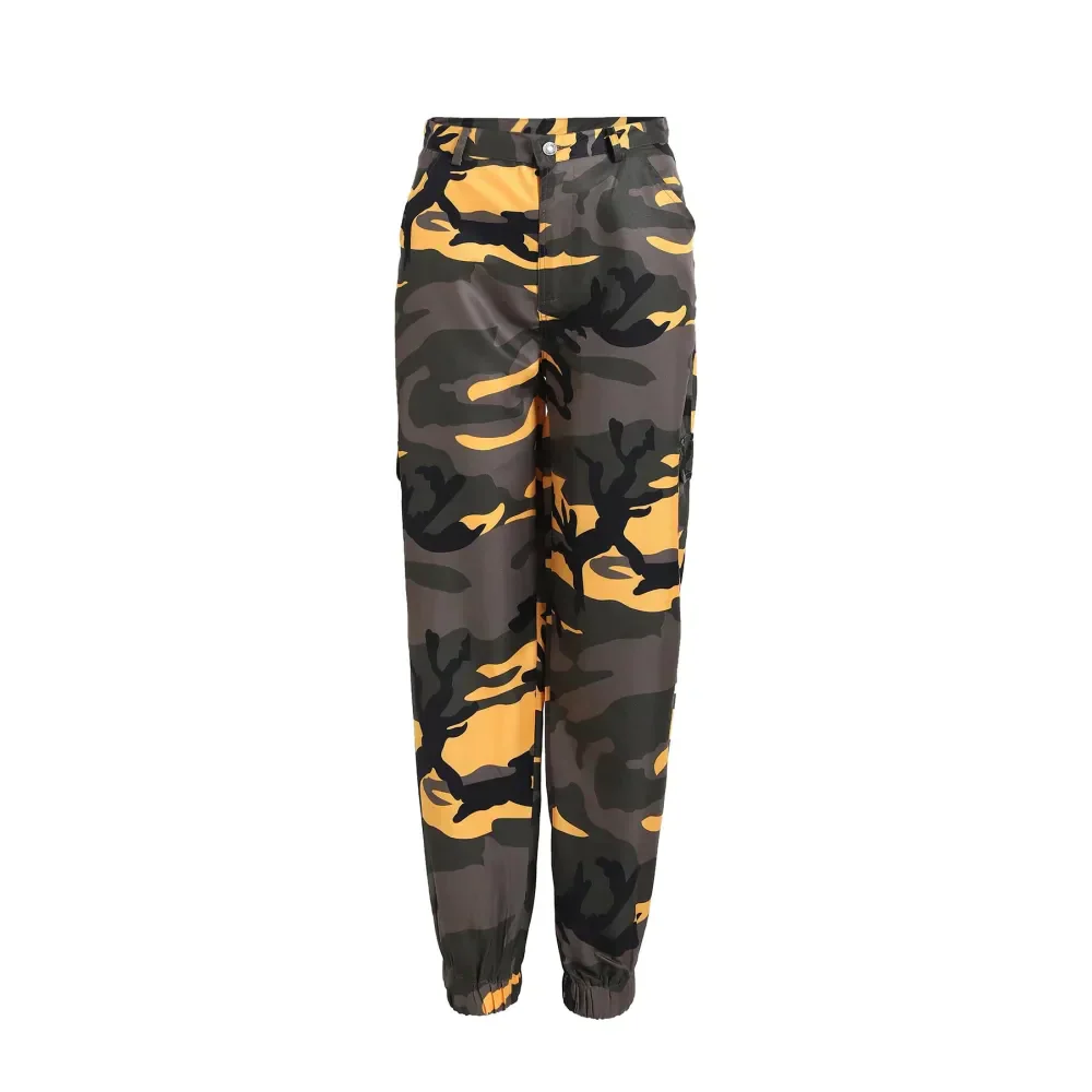 Camouflage Harem Pants - Yellow / l - St Vesti | Women’s Pants | Jeans Trousers Pants Joggers & Culottes