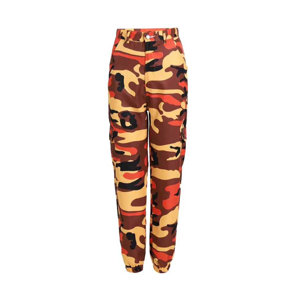 Camouflage Harem Pants - Orange / Xl - St Vesti | Women’s Pants | Jeans Trousers Pants Joggers & Culottes