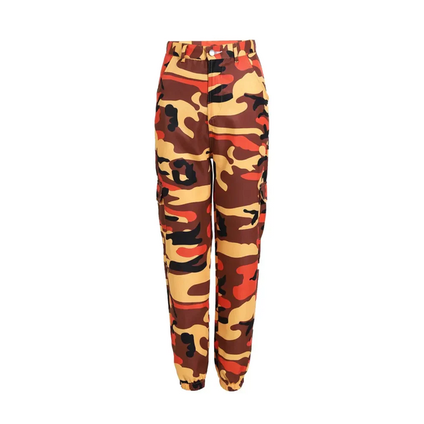 Camouflage Harem Pants - Orange / Xl - St Vesti | Women’s Pants | Jeans Trousers Pants Joggers & Culottes