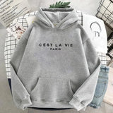 C’est La Vie Hoodie Sweater - St Vesti | Plus Size