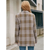 Check Double Breasted Blazer - St Vesti | Blazers & Cardigans