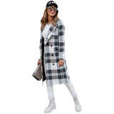 European And American Fashion Plaid Woolen Coat - St Vesti