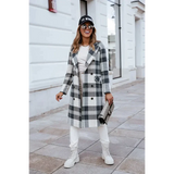 European And American Fashion Plaid Woolen Coat - St Vesti