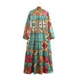 Colourful Long Sleeve Midi Dress - St Vesti | All Dresses - Cocktail Dresses Formal Dresses + More.