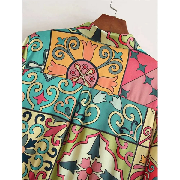 Colourful Long Sleeve Midi Dress - St Vesti | All Dresses - Cocktail Dresses Formal Dresses + More.