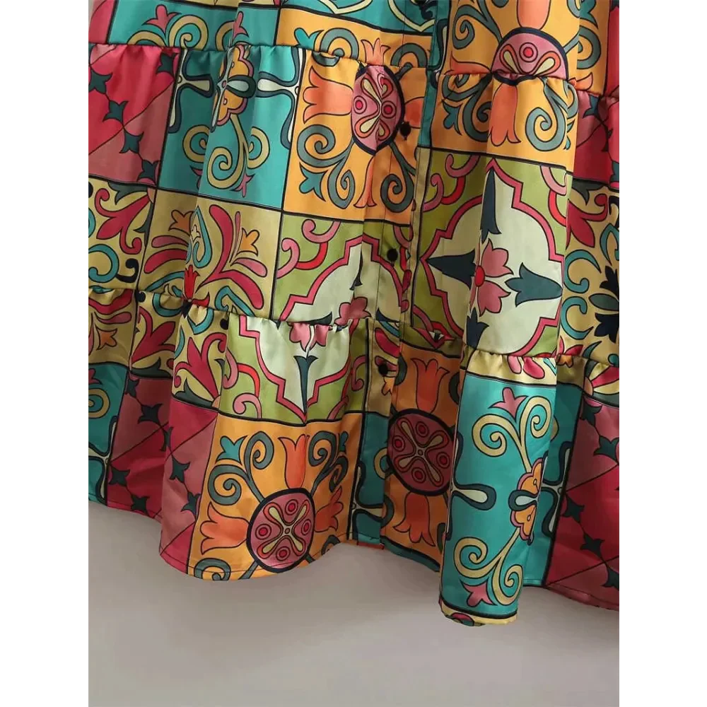 Colourful Long Sleeve Midi Dress - St Vesti | All Dresses - Cocktail Dresses Formal Dresses + More.