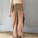 Core Linen Tie Up Pant - Khaki / s - St Vesti | Women’s Pants | Jeans Trousers Pants Joggers & Culottes
