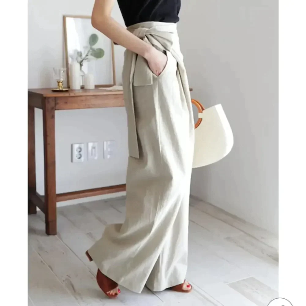 Core Linen Tie Up Pant - St Vesti | Women’s Pants | Jeans Trousers Pants Joggers & Culottes