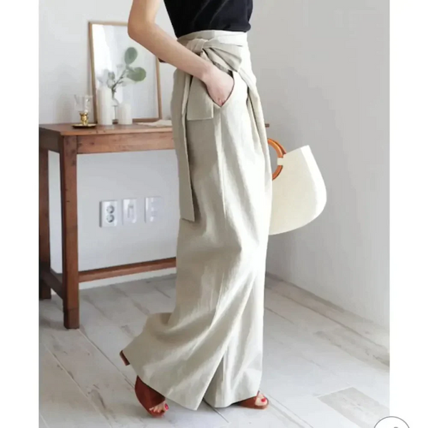 Core Linen Tie Up Pant - St Vesti | Women’s Pants | Jeans Trousers Pants Joggers & Culottes