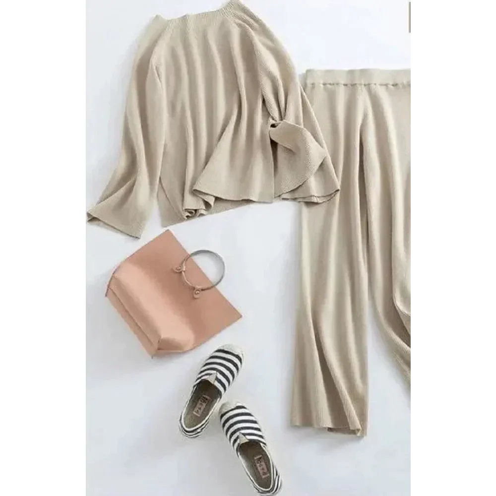 Croyden Knit Two Piece Set - Apricot / One Size - St Vesti | Maternity Clothes