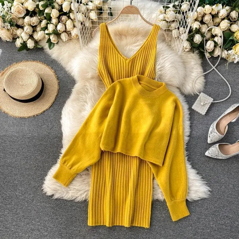 Delilah Knitted Midi Two Piece Set - St Vesti | All Dresses - Cocktail Dresses Formal Dresses + More.