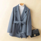 Dena Double-faced Cashmere Woollen Coat - Blue / s - St Vesti | Coats & Jackets
