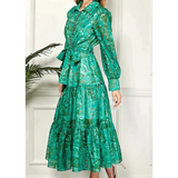 Earth Print Long Sleeve Maxi Dress - St Vesti | All Dresses - Cocktail Dresses Formal Dresses + More.