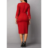 Eden Lace Step Midi Dress In Red - St Vesti | All Dresses - Cocktail Dresses Formal Dresses + More.