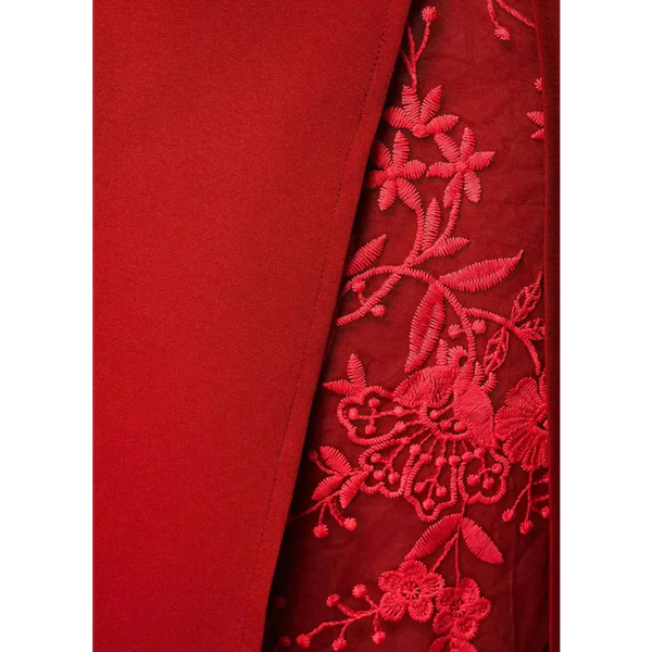 Eden Lace Step Midi Dress In Red - St Vesti | All Dresses - Cocktail Dresses Formal Dresses + More.