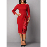 Eden Lace Step Midi Dress In Red - St Vesti | All Dresses - Cocktail Dresses Formal Dresses + More.