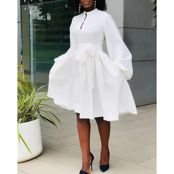 Elane Lantern Sleeve Midi Dress - St Vesti | All Dresses - Cocktail Dresses Formal Dresses + More.